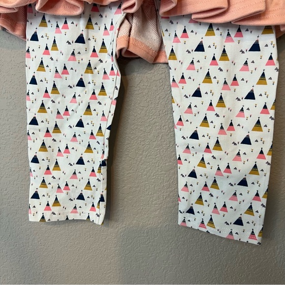 Pippa & Julie 2PC Set, Peach Ruffle Sweater w/ Teepee Leggings, Size 6X, NWT!! - Picture 2 of 4